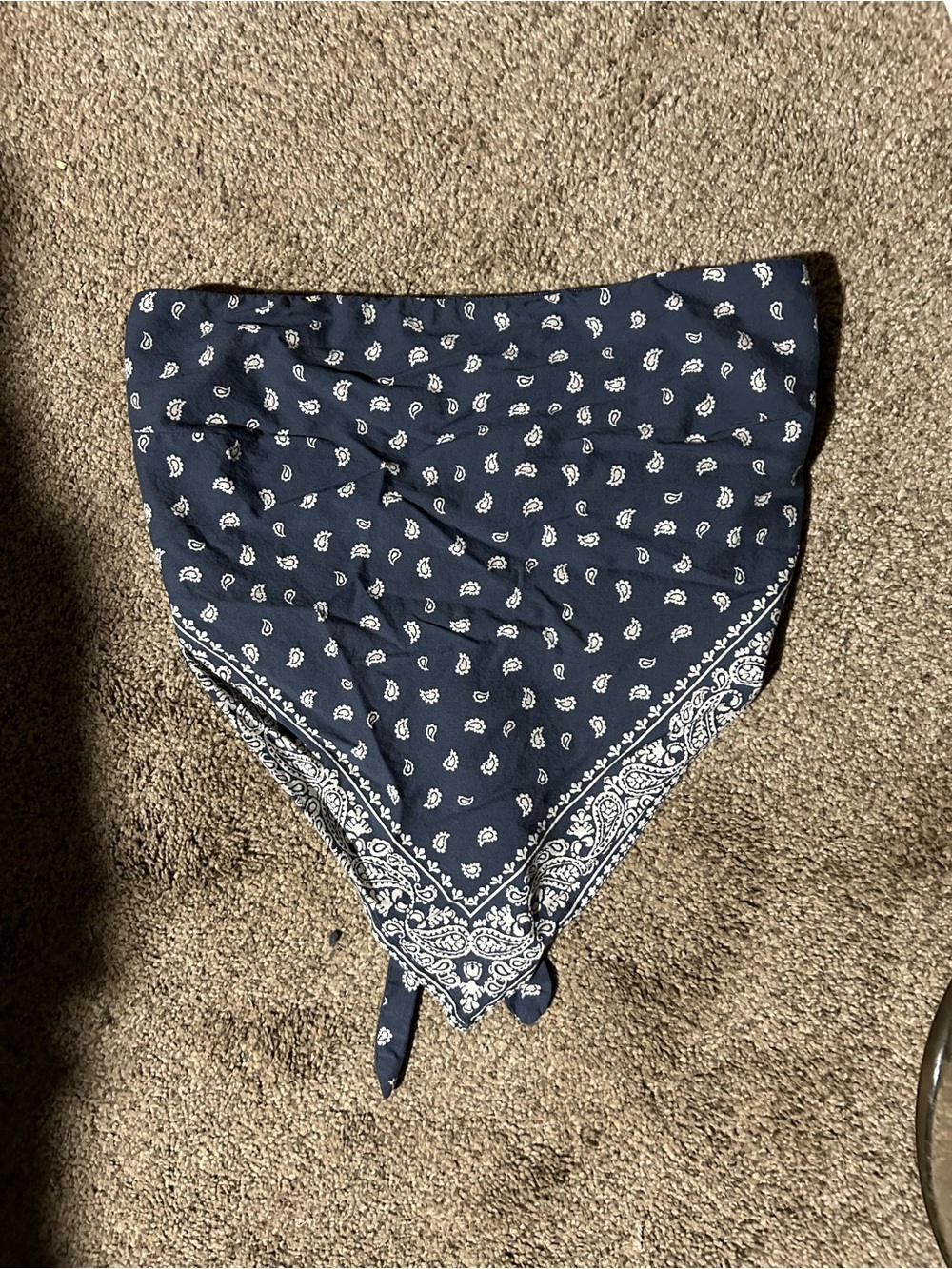 Women's Navy Bandana-Print strapless Shirt